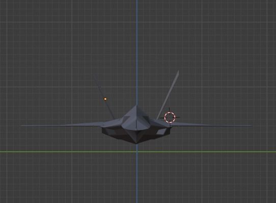 f22 raptor low poly jet Low-poly 3D model_5