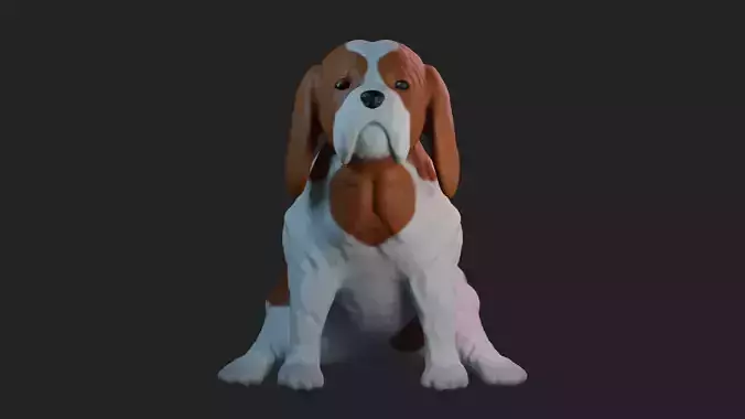 Cavalier King Charles Spaniel PRINT-READY in FBX STL OBJ 3MF