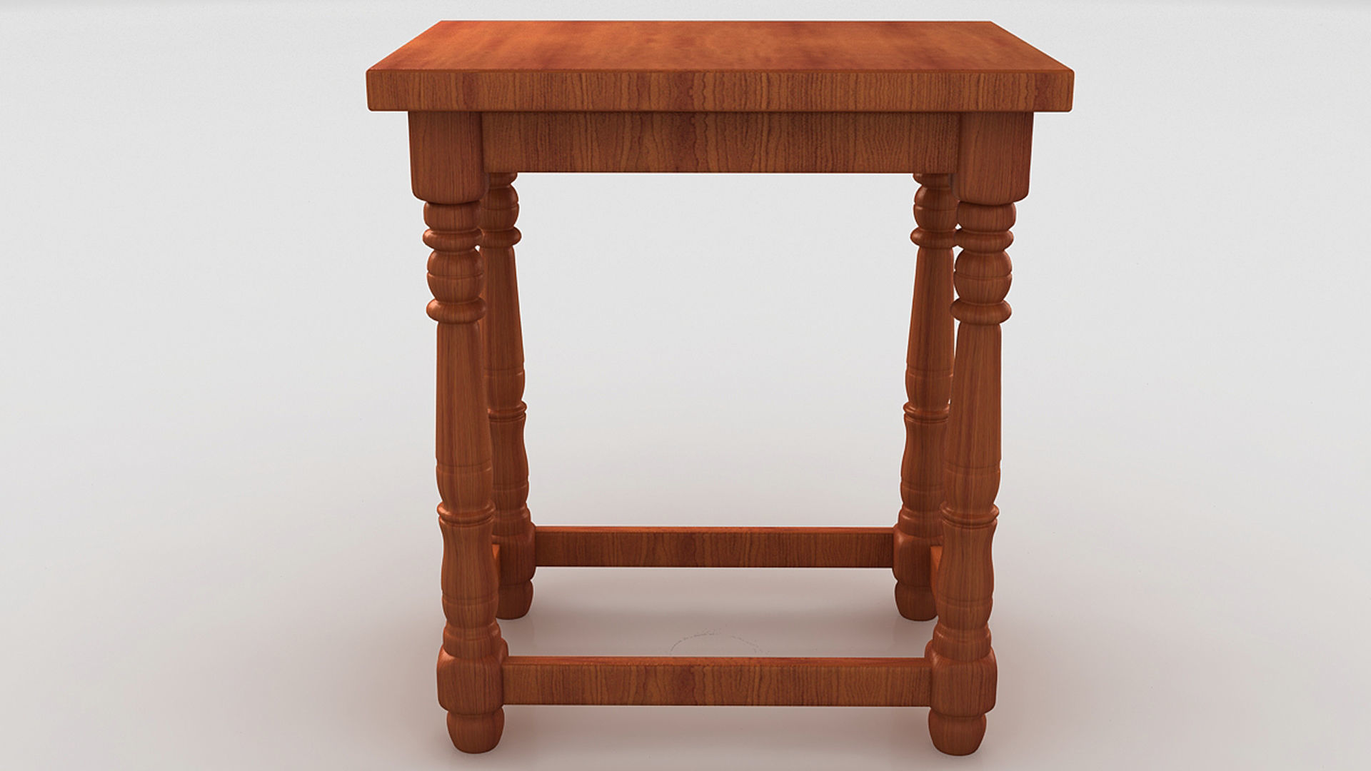 Cafe Wooden Table  3D model_13