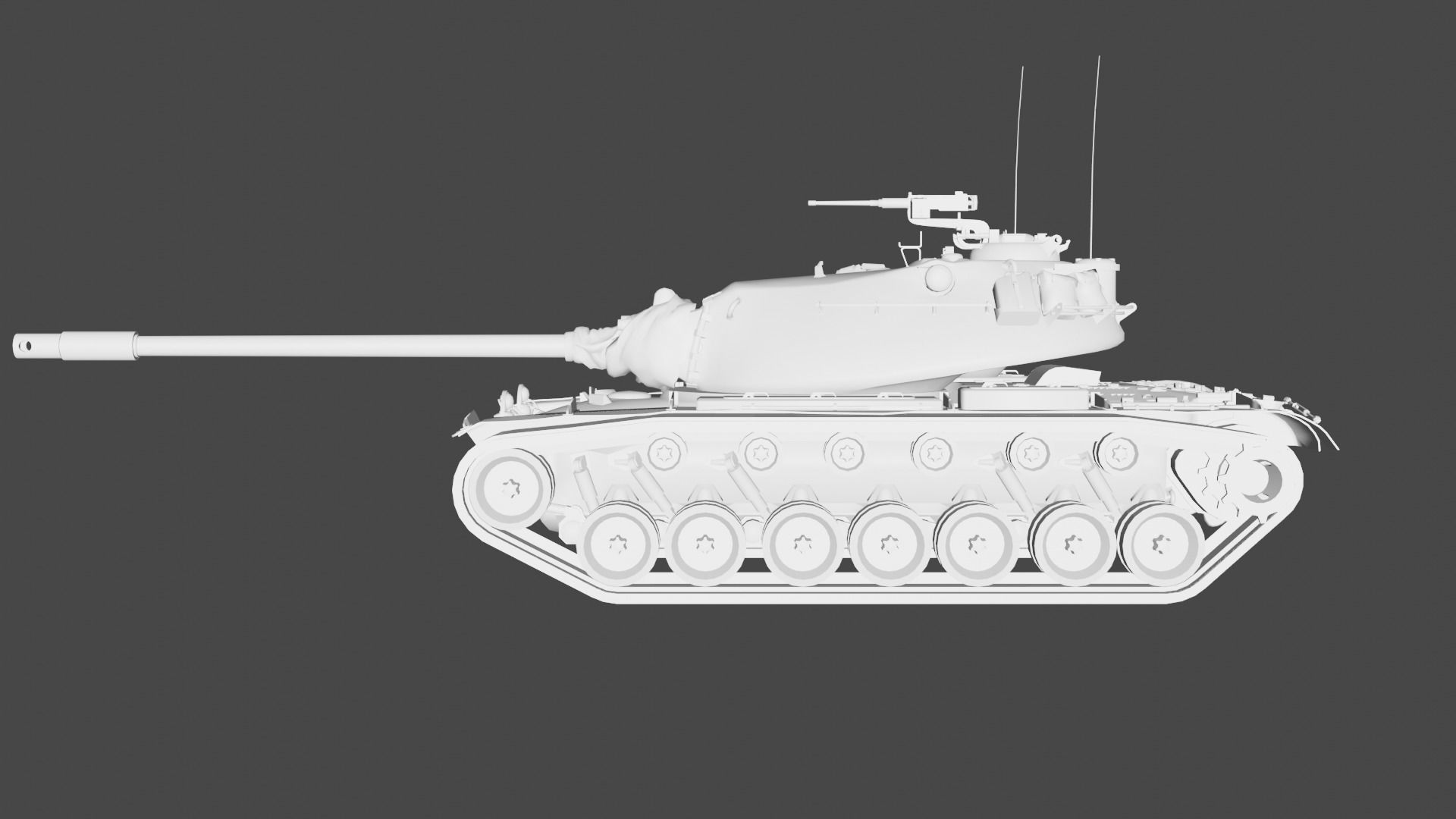 M103 US Heavy Tank 3D model_1