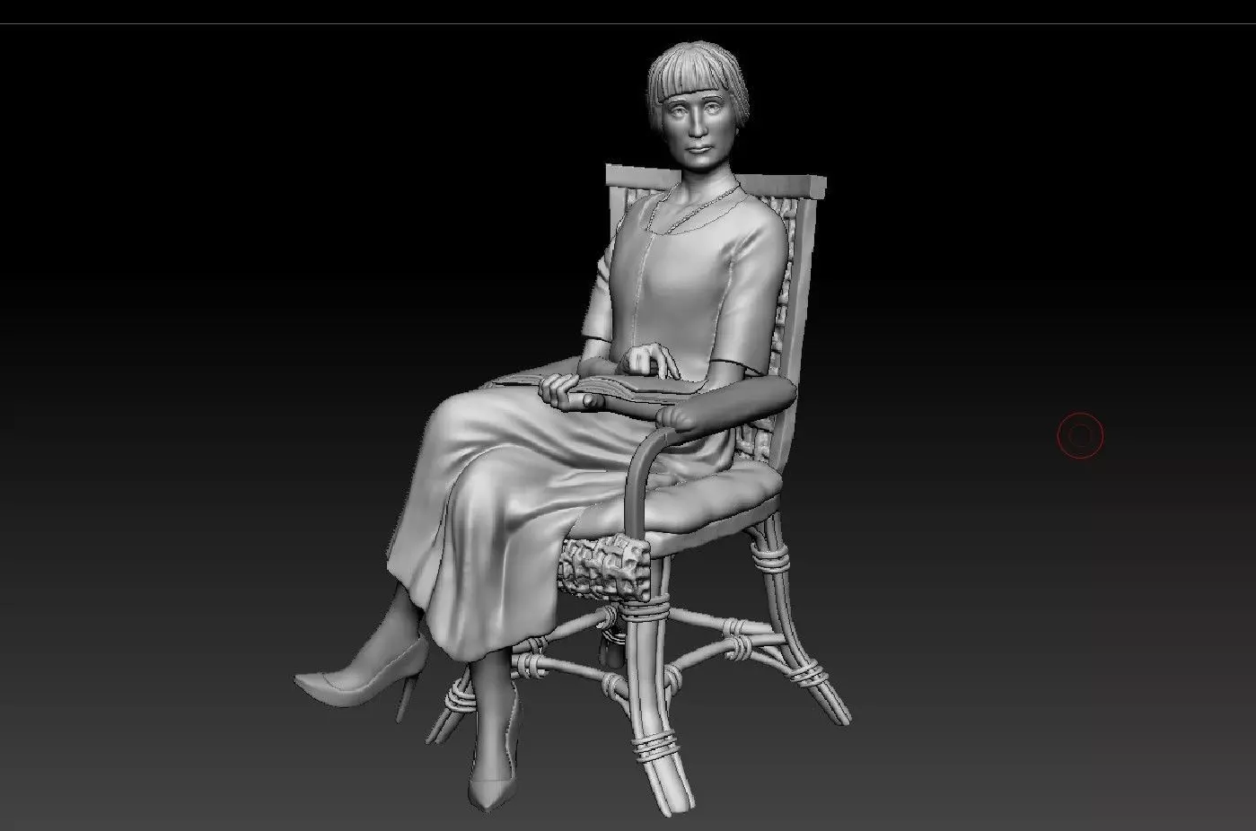 Russian writer poet Anna Akhmatova 3D print model