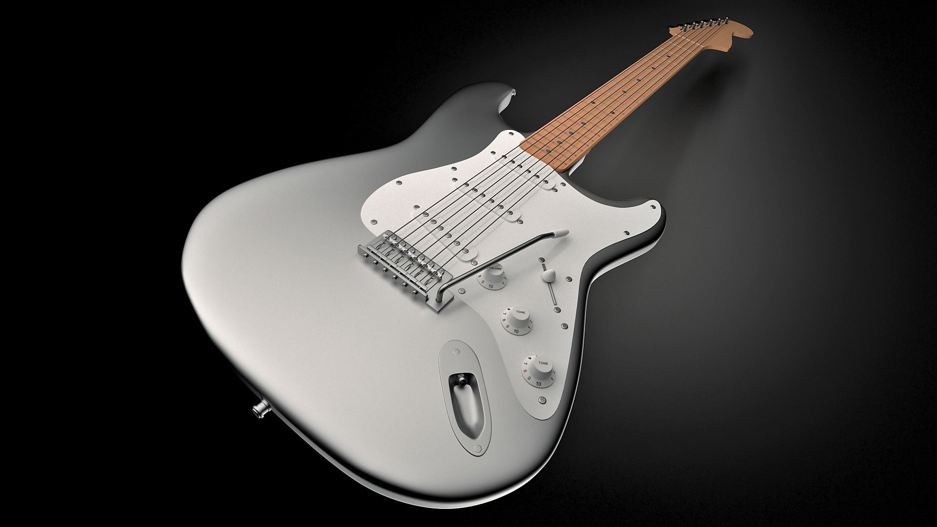 ELECTRIC GUITAR 3D MODEL - STRATOCASTER 3D model_2