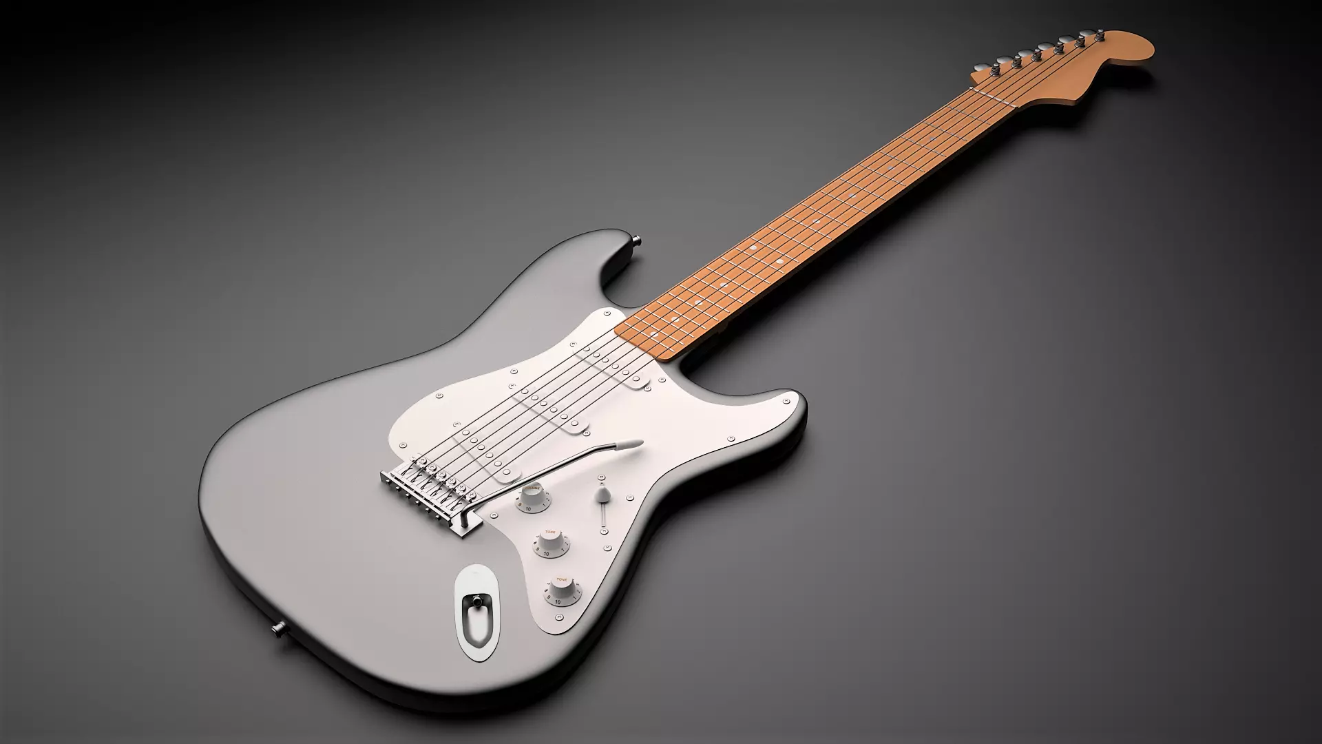ELECTRIC GUITAR 3D MODEL - STRATOCASTER 3D model_0