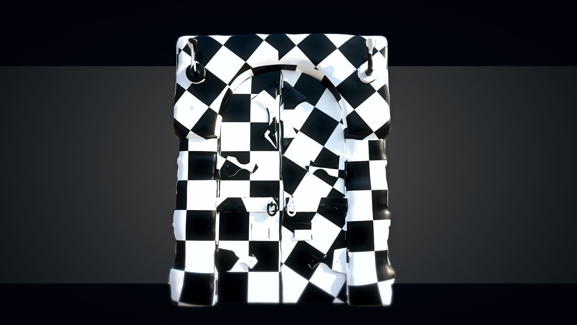 Medieval Gateway Collection Low-poly 3D model_9