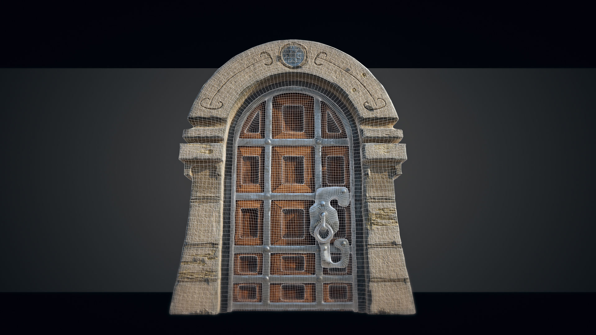 Medieval Gateway Collection Low-poly 3D model_8