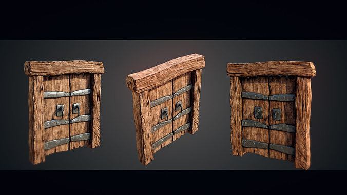 Medieval Gateway Collection Low-poly 3D model 6
