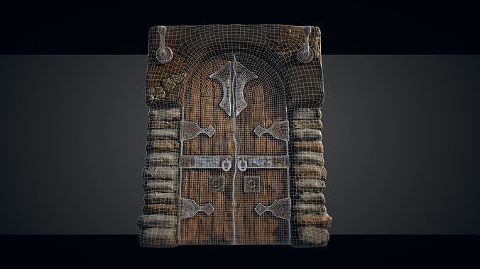 Medieval Gateway Collection Low-poly 3D model 7