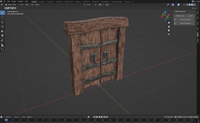 Medieval Gateway Collection Low-poly 3D model 3