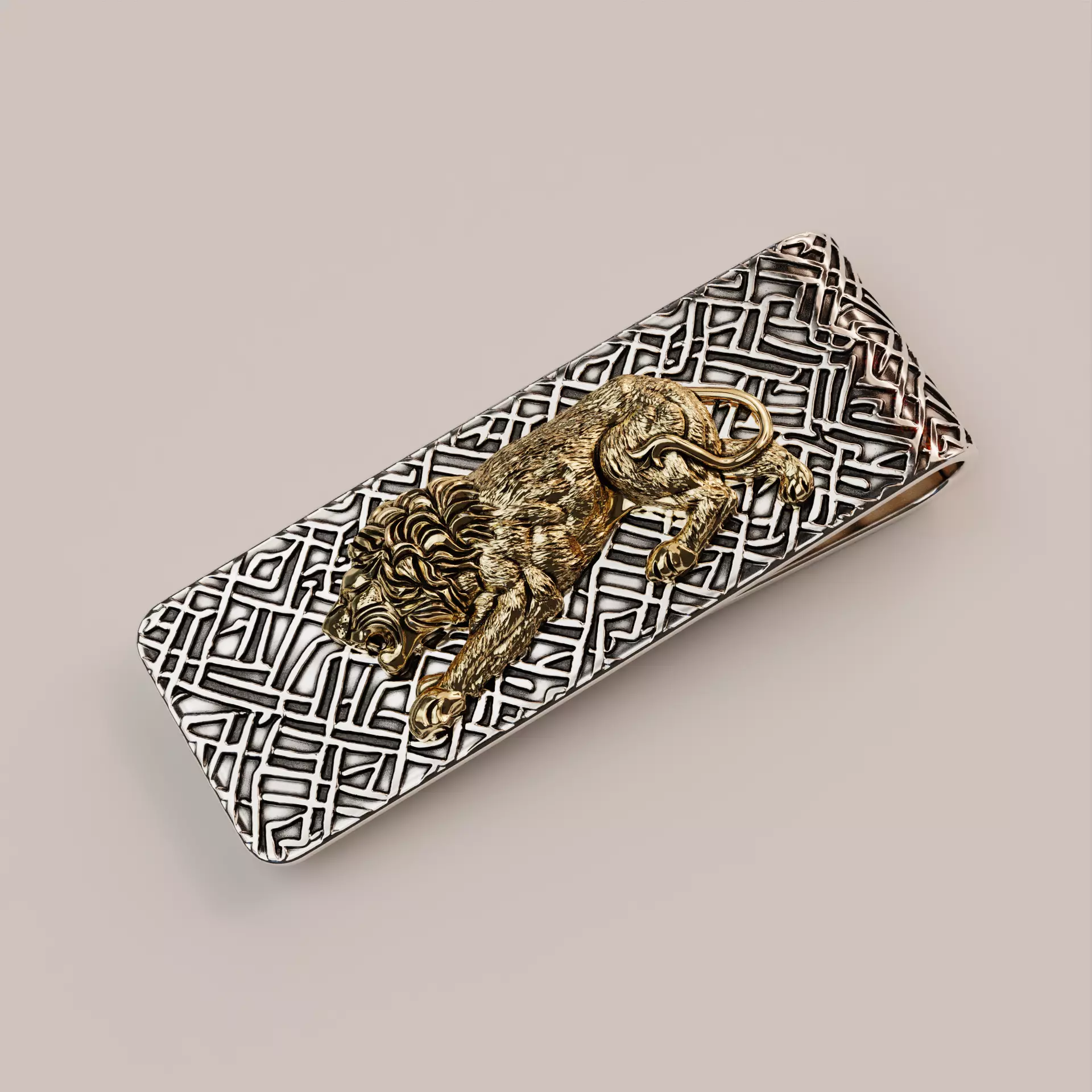 Lion money clip N2 3D print model_0