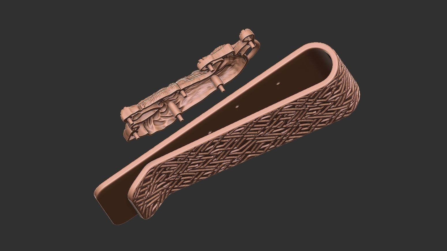 Lion money clip N2 3D print model_5