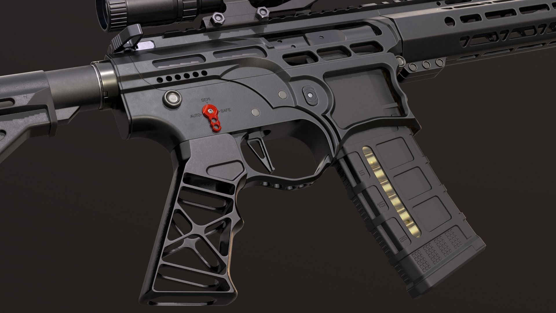 3D model M4 Custom VR / AR / low-poly | CGTrader