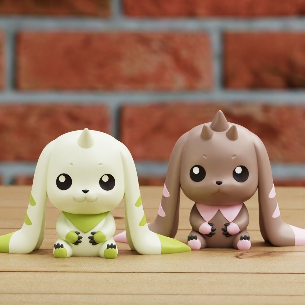 LOPMON 3 MODELS NO SUPPORTS CHIBI DIGIMON 3D print model_2