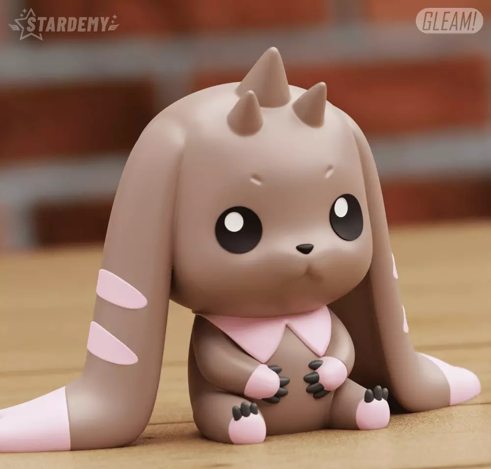 LOPMON 3 MODELS NO SUPPORTS CHIBI DIGIMON 3D print model_0