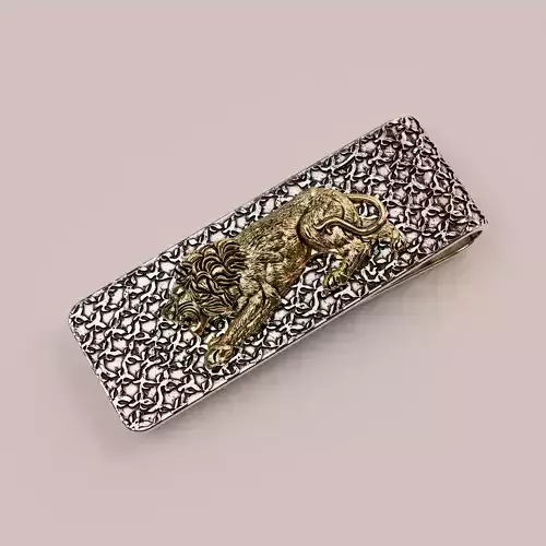 Lion money clip N3 3D print model