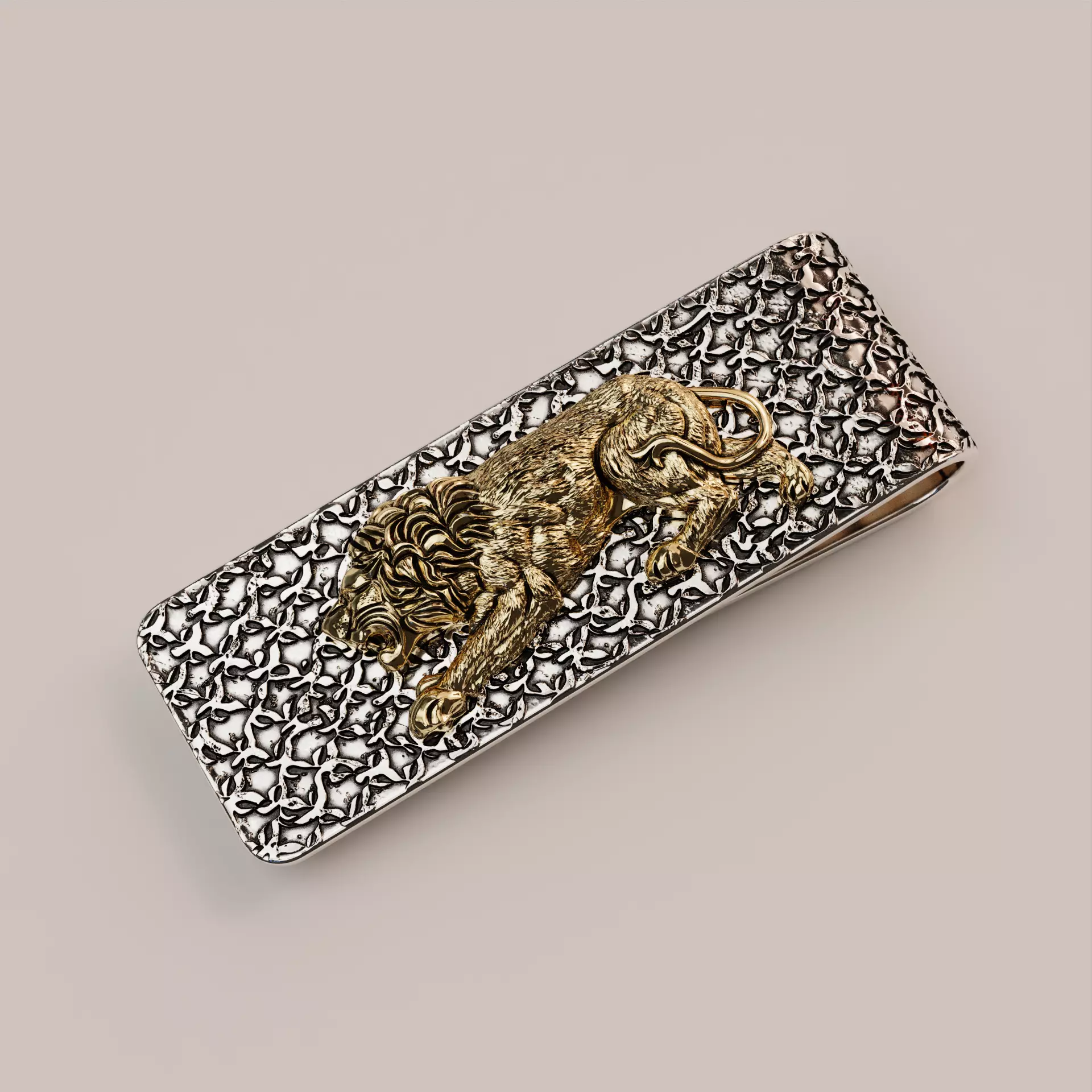 Lion money clip N3 3D print model_0