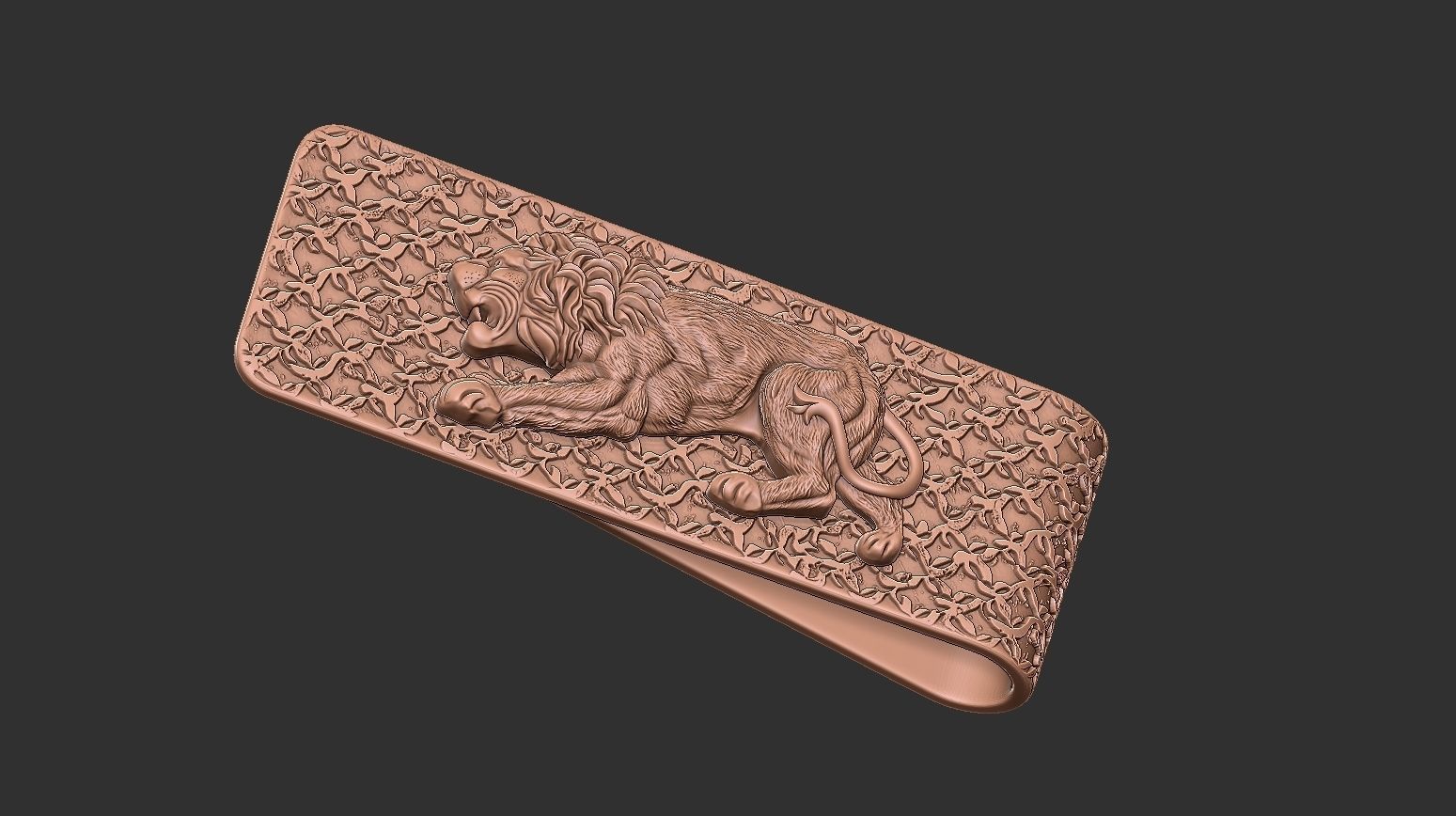 Lion money clip N3 3D print model_6