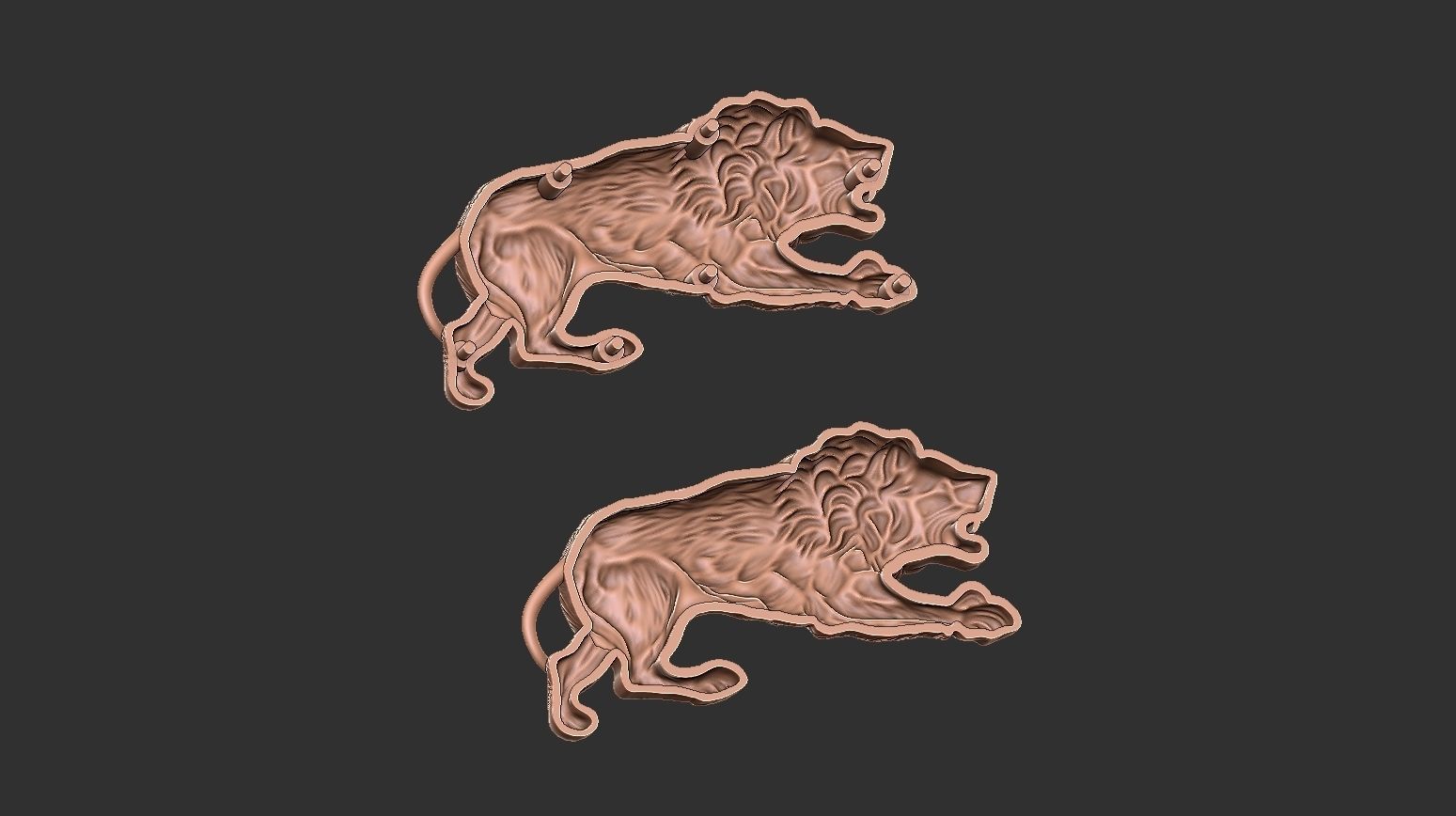Lion money clip N3 3D print model_16