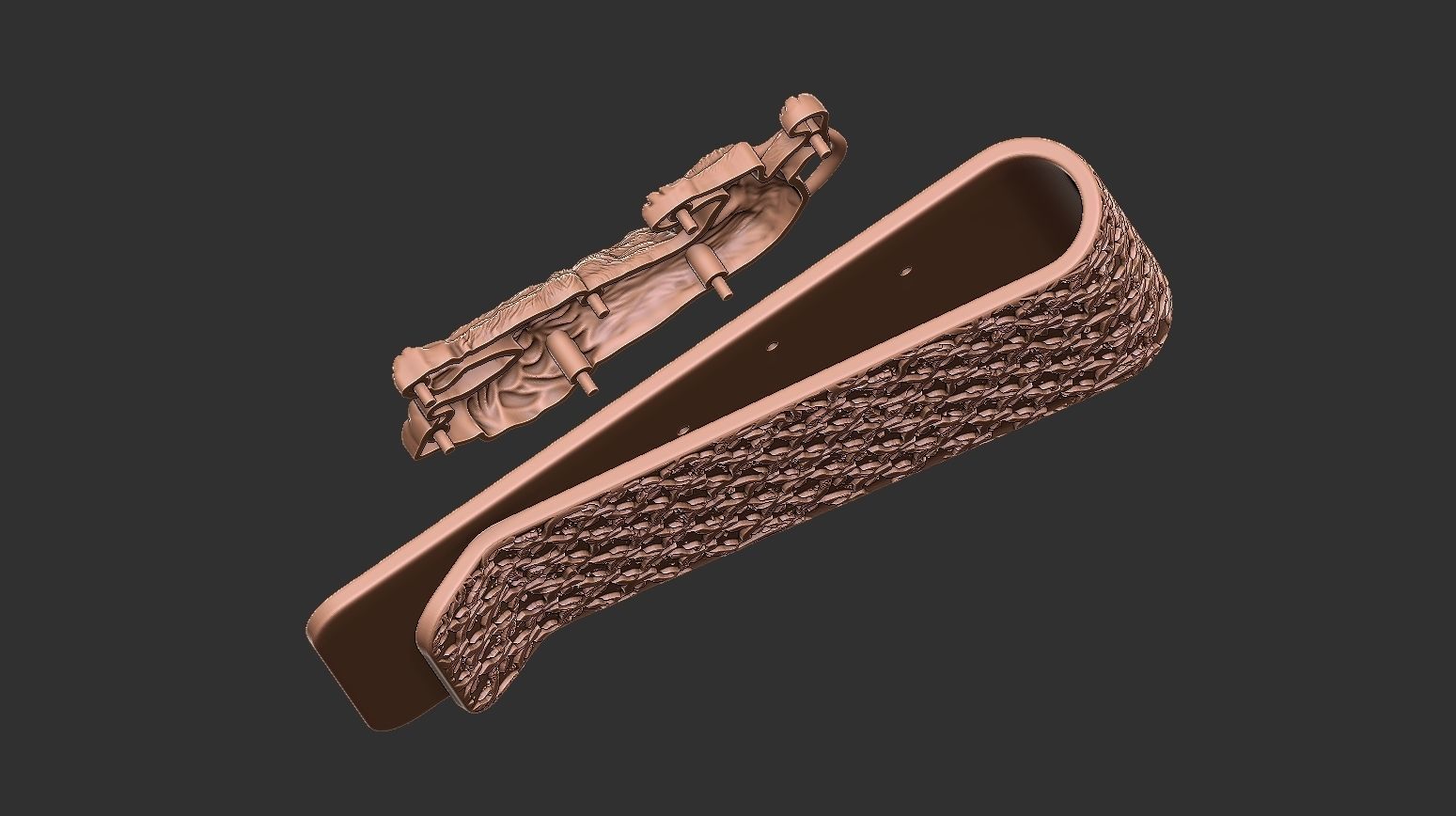 Lion money clip N3 3D print model_13