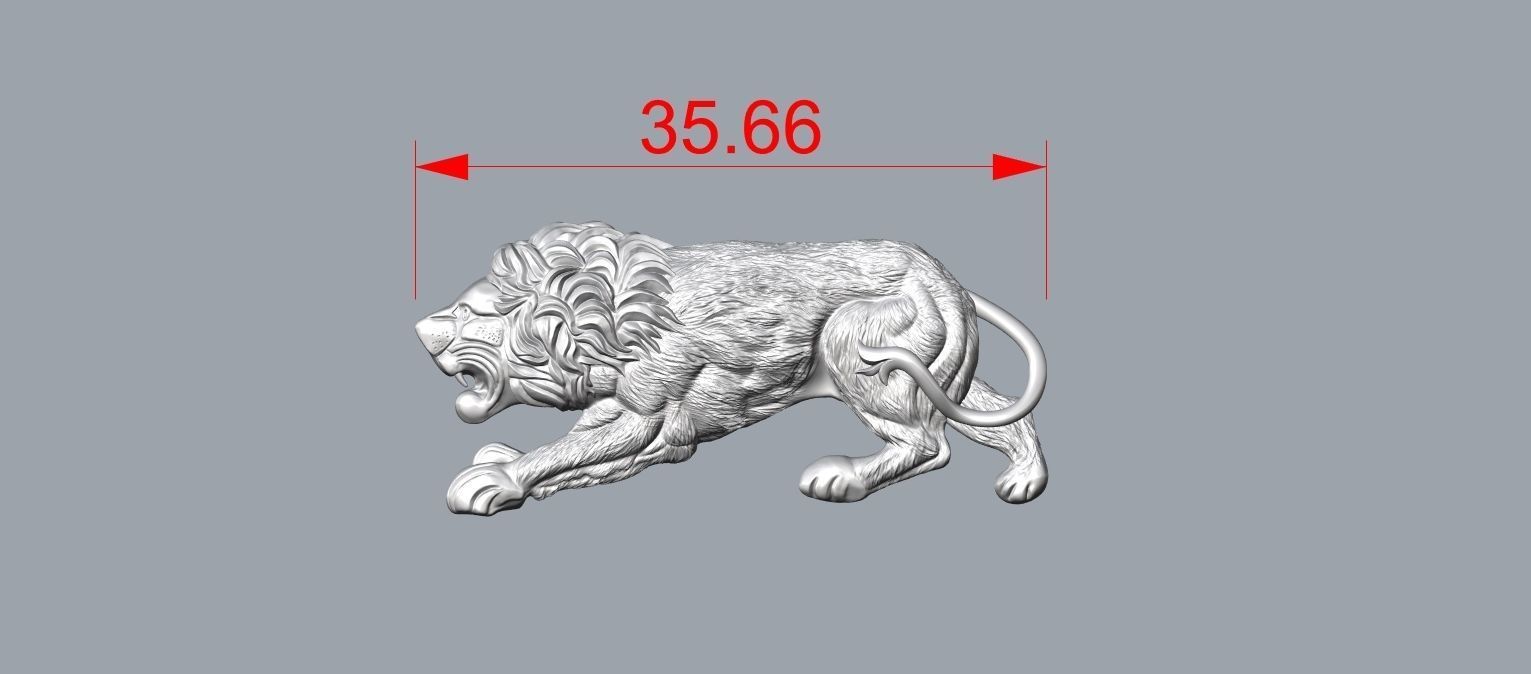 Lion money clip N3 3D print model_7
