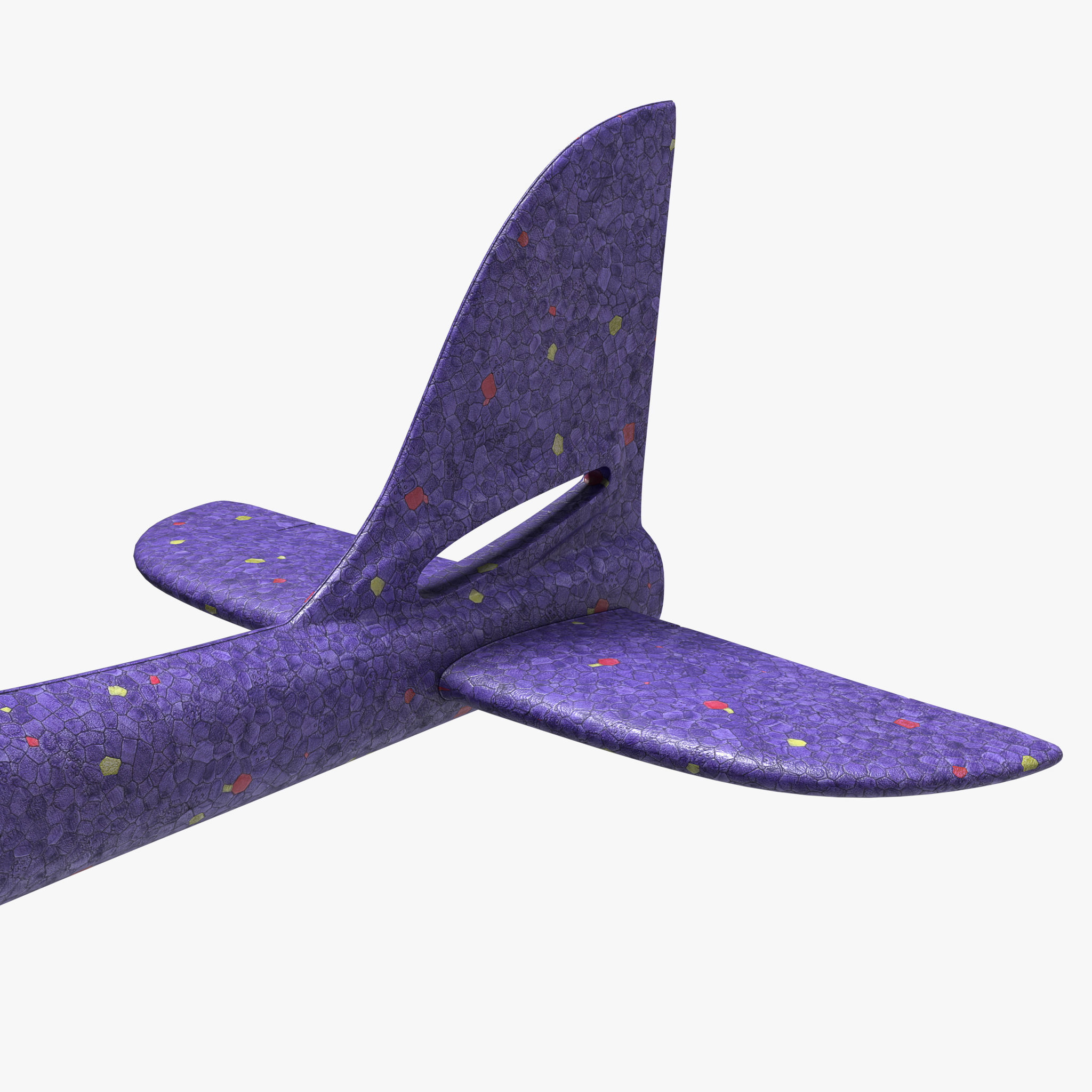 Foam Glider Airplane Toy 3D model_4
