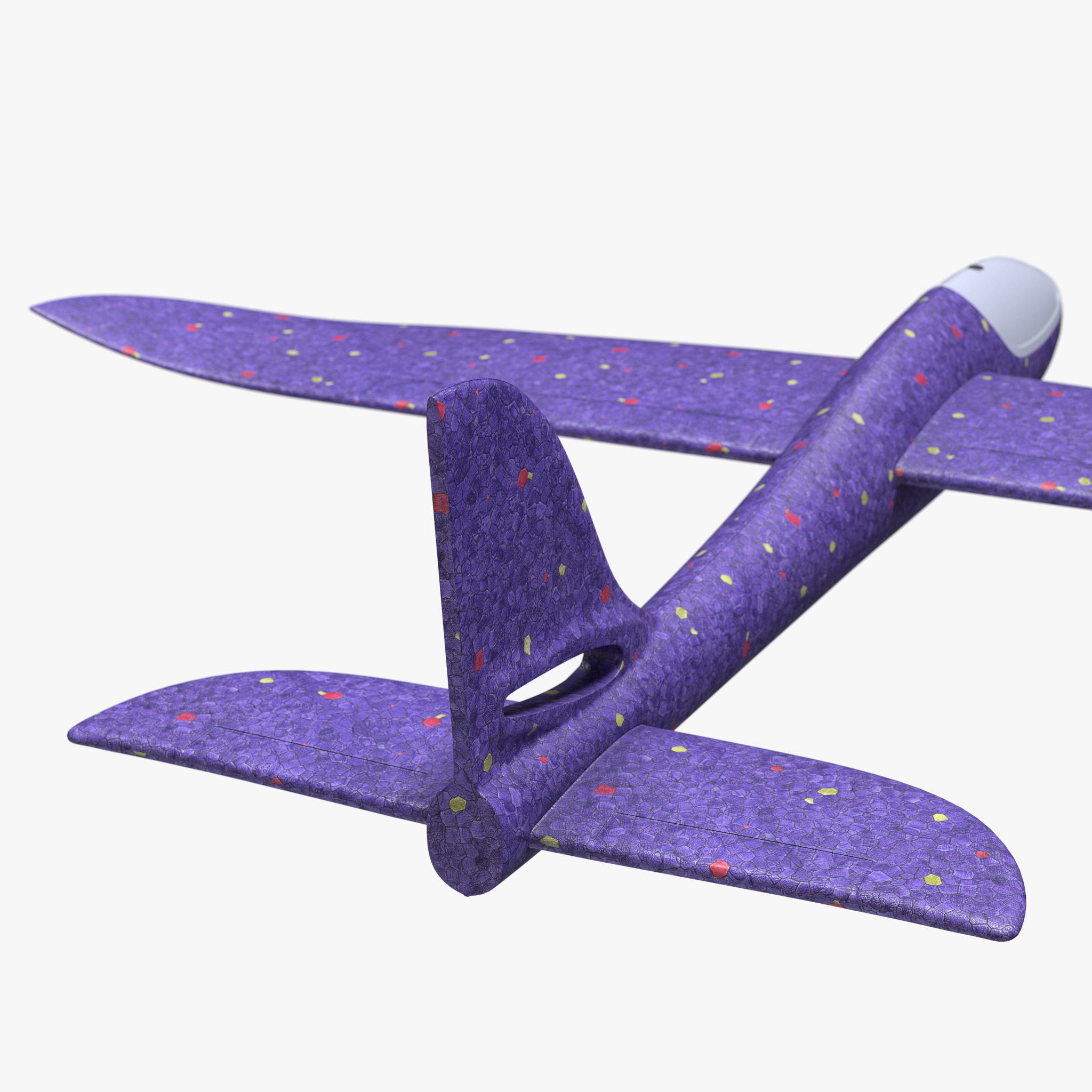 Foam Glider Airplane Toy 3D model_8