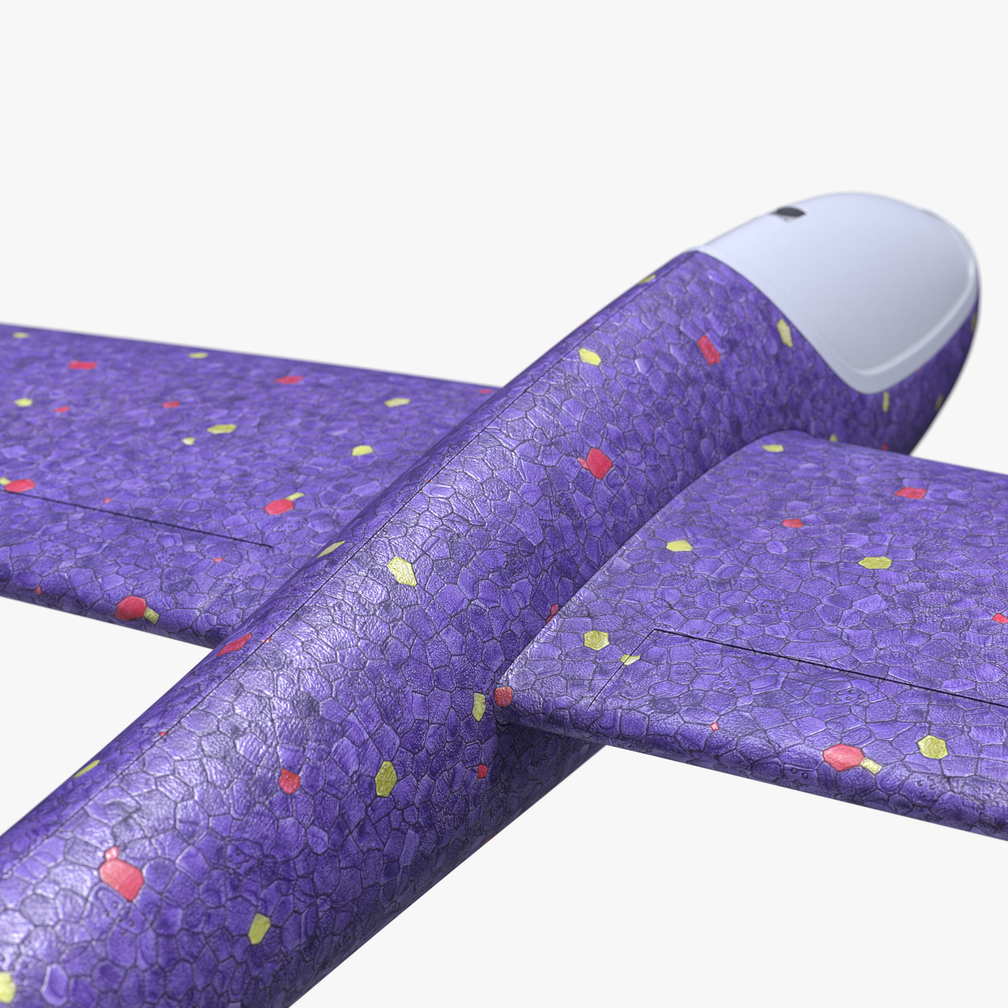 Foam Glider Airplane Toy 3D model_9