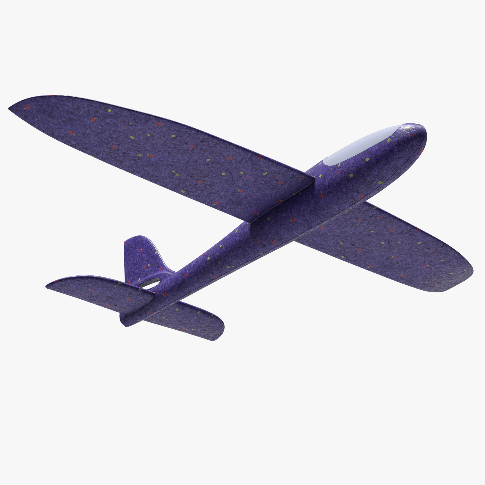 Foam Glider Airplane Toy 3D model_7
