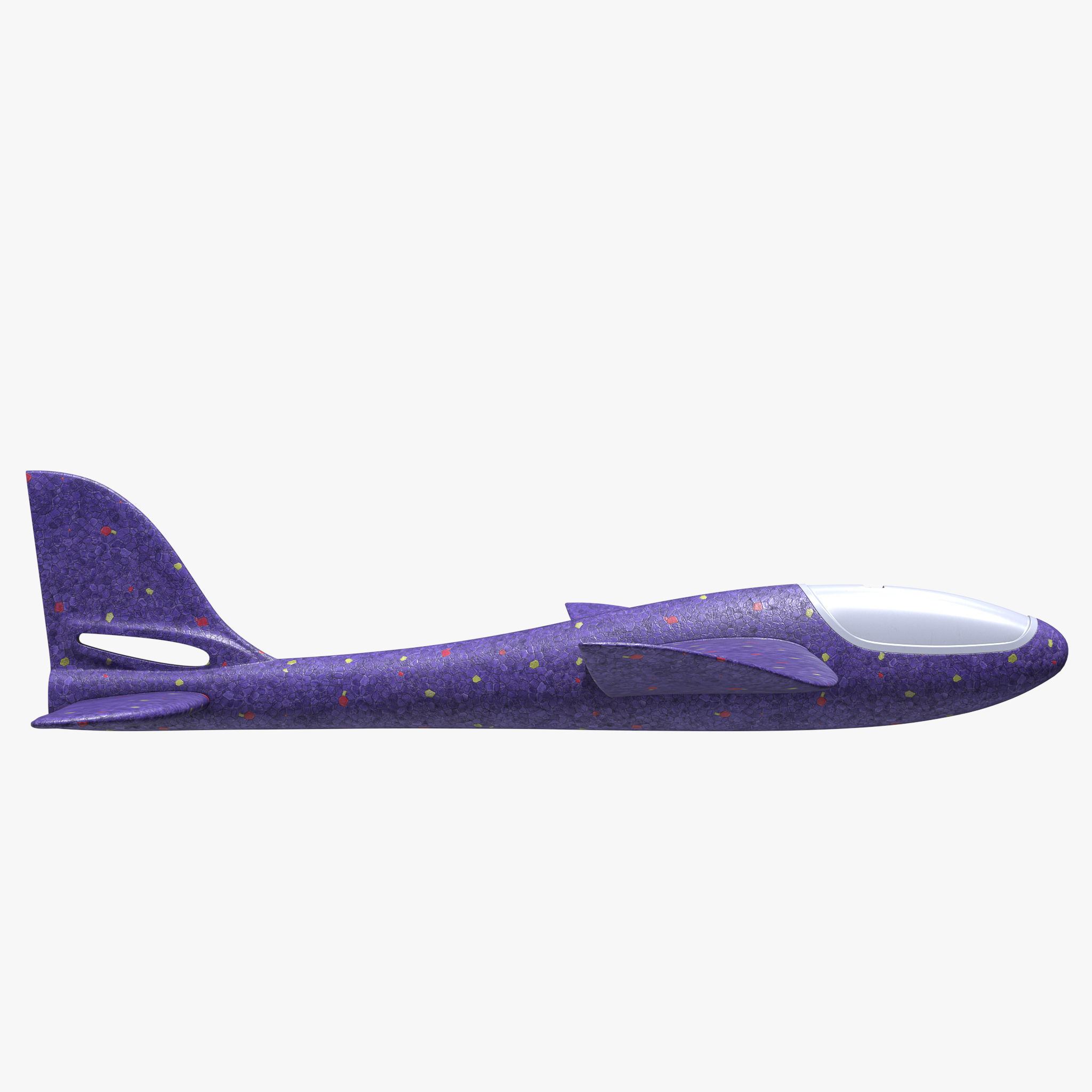Foam Glider Airplane Toy 3D model_5