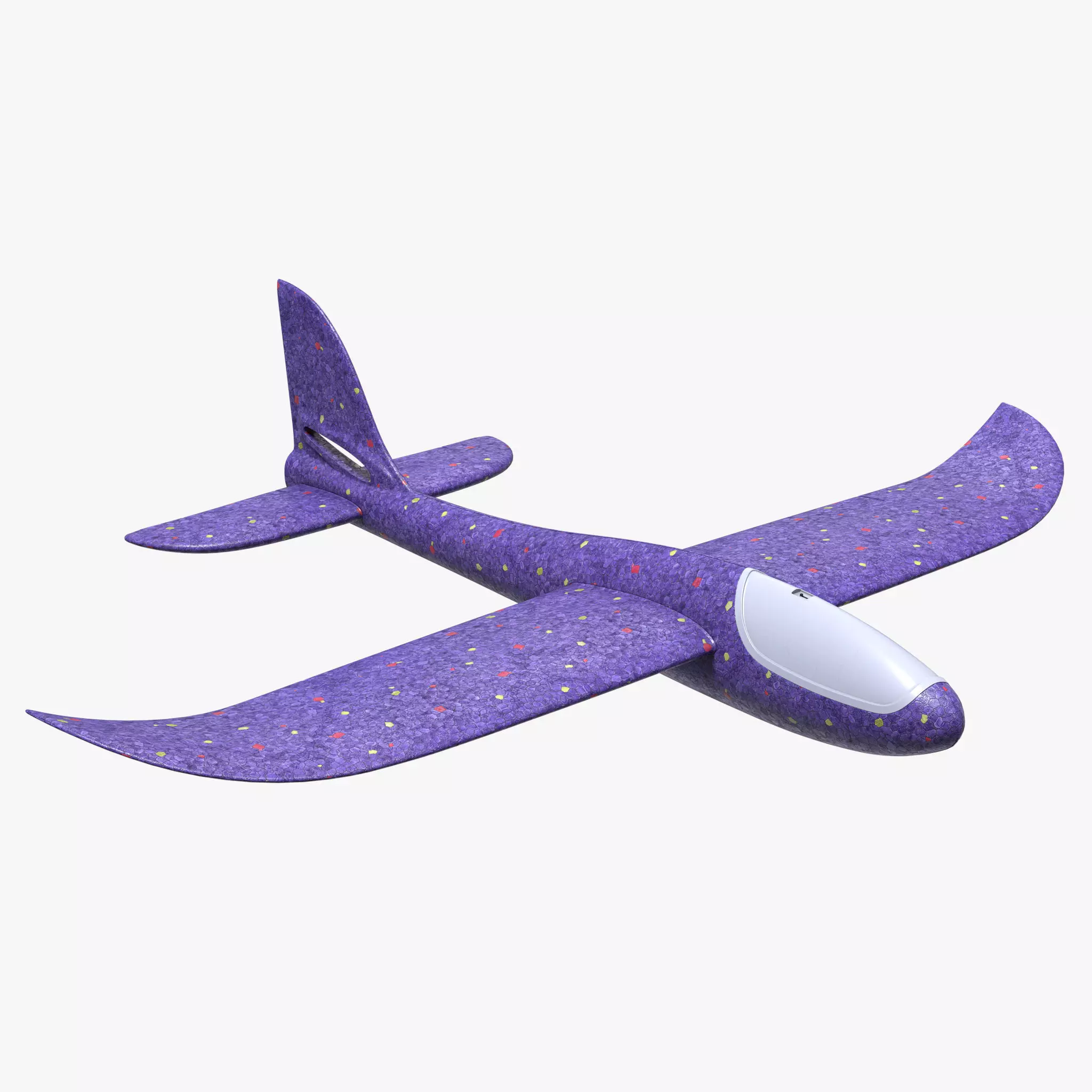 Foam Glider Airplane Toy 3D model_0