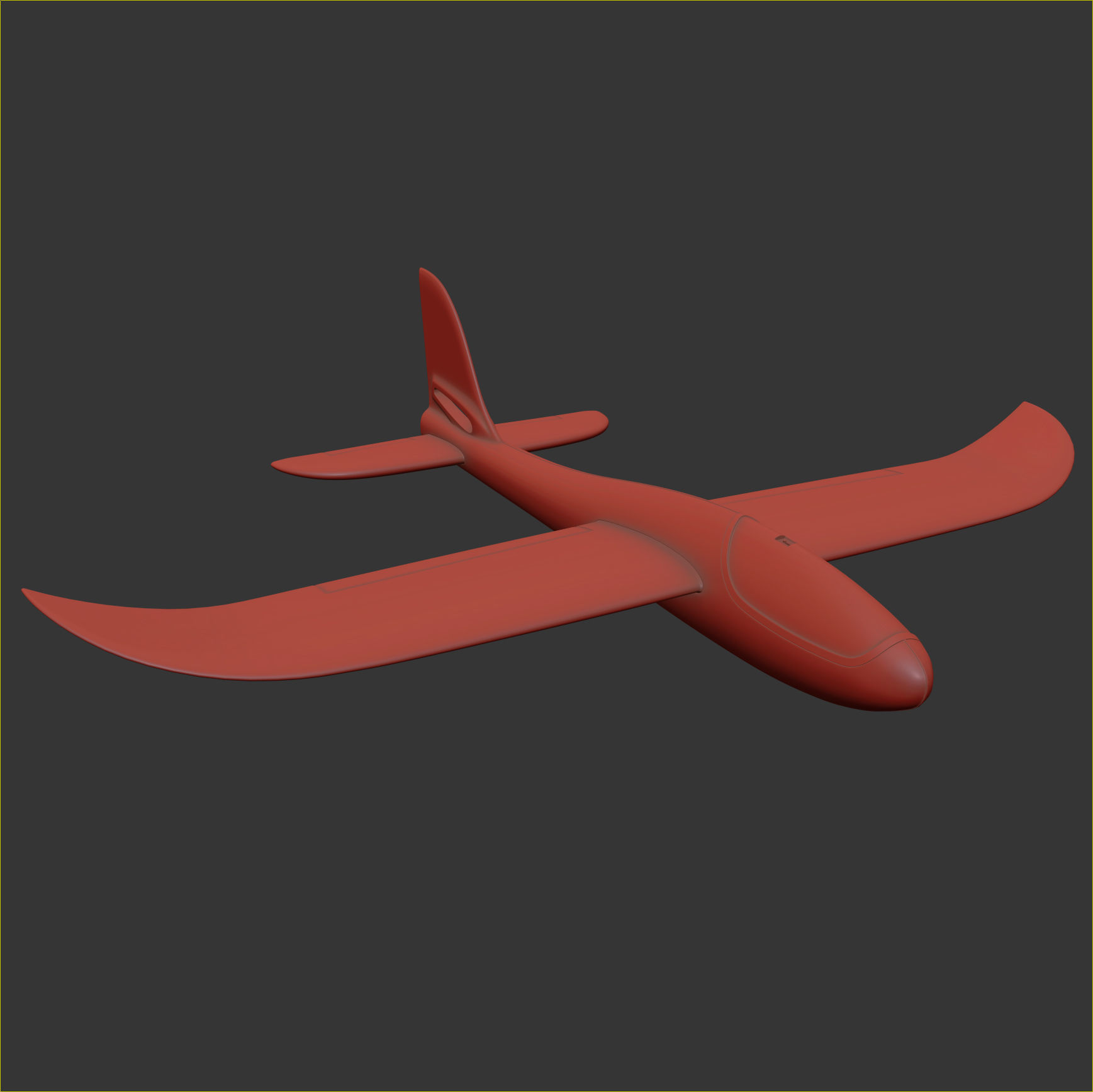 Foam Glider Airplane Toy 3D model_16