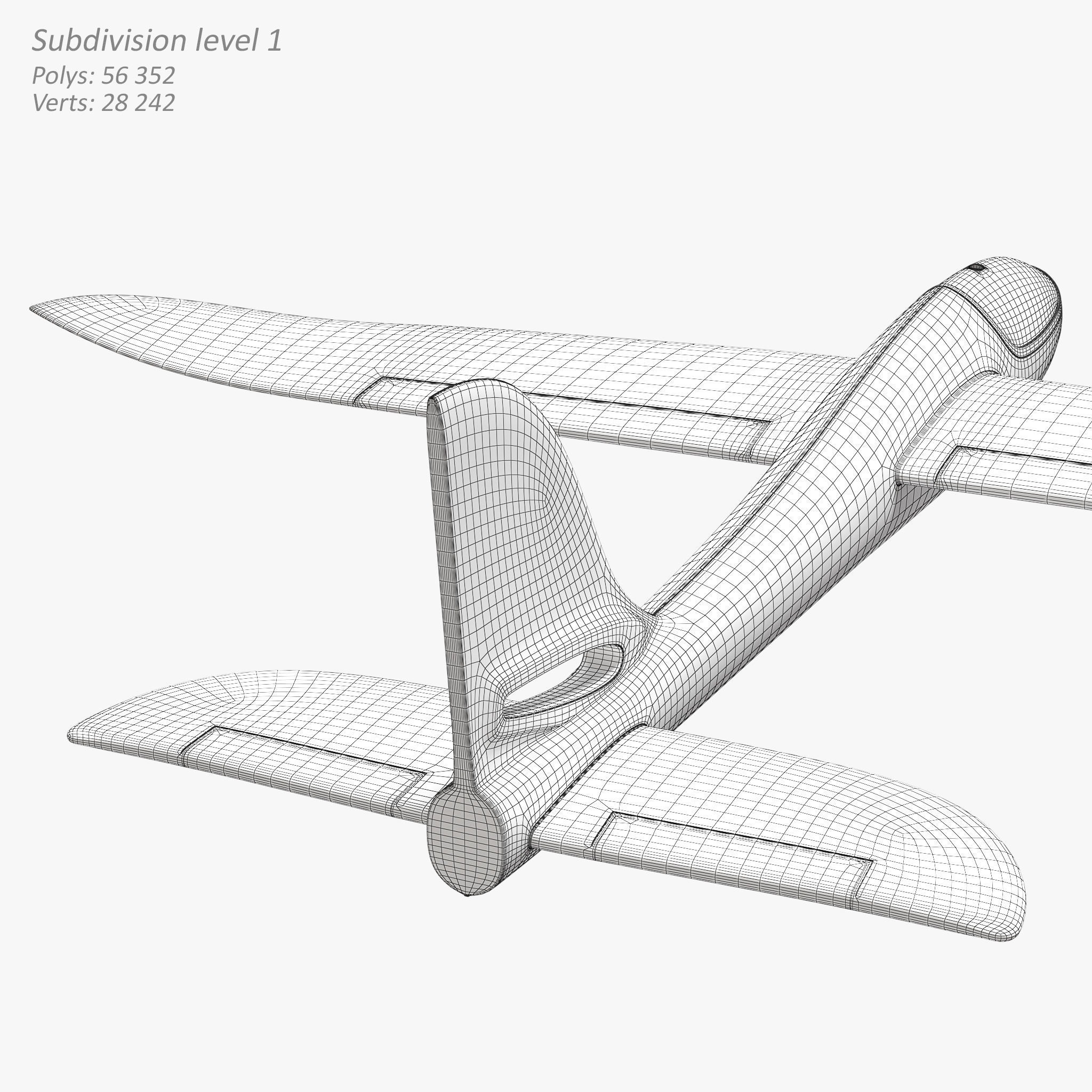 Foam Glider Airplane Toy 3D model_15