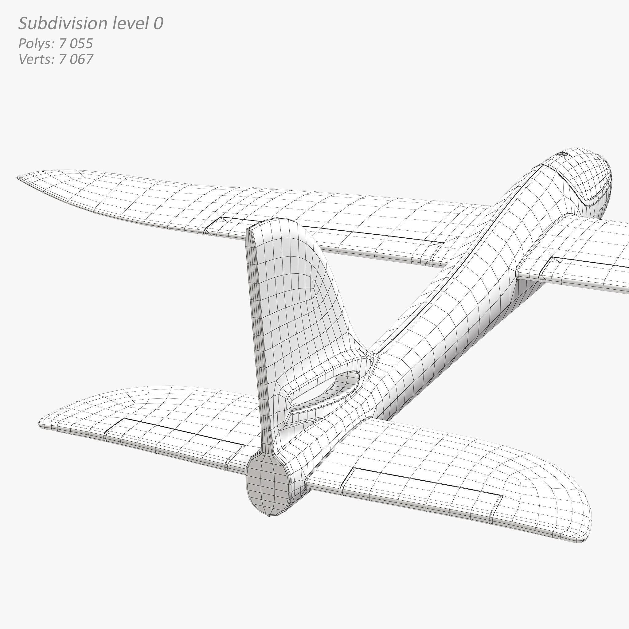 Foam Glider Airplane Toy 3D model_14
