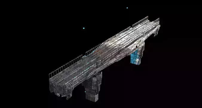 Sc Fi Train tunnel Claw base 4 3D model