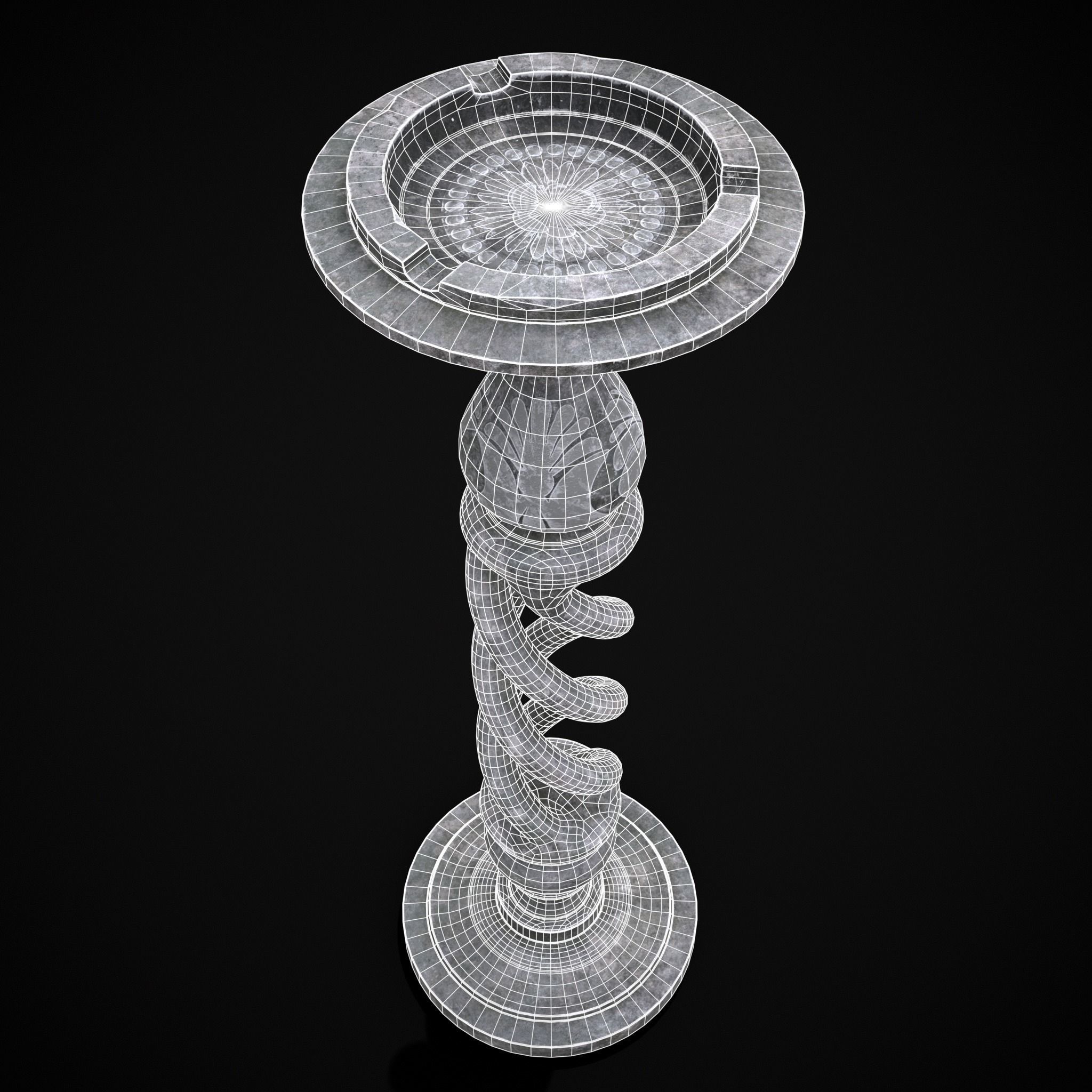 Garden Tray Low-poly 3D model_16