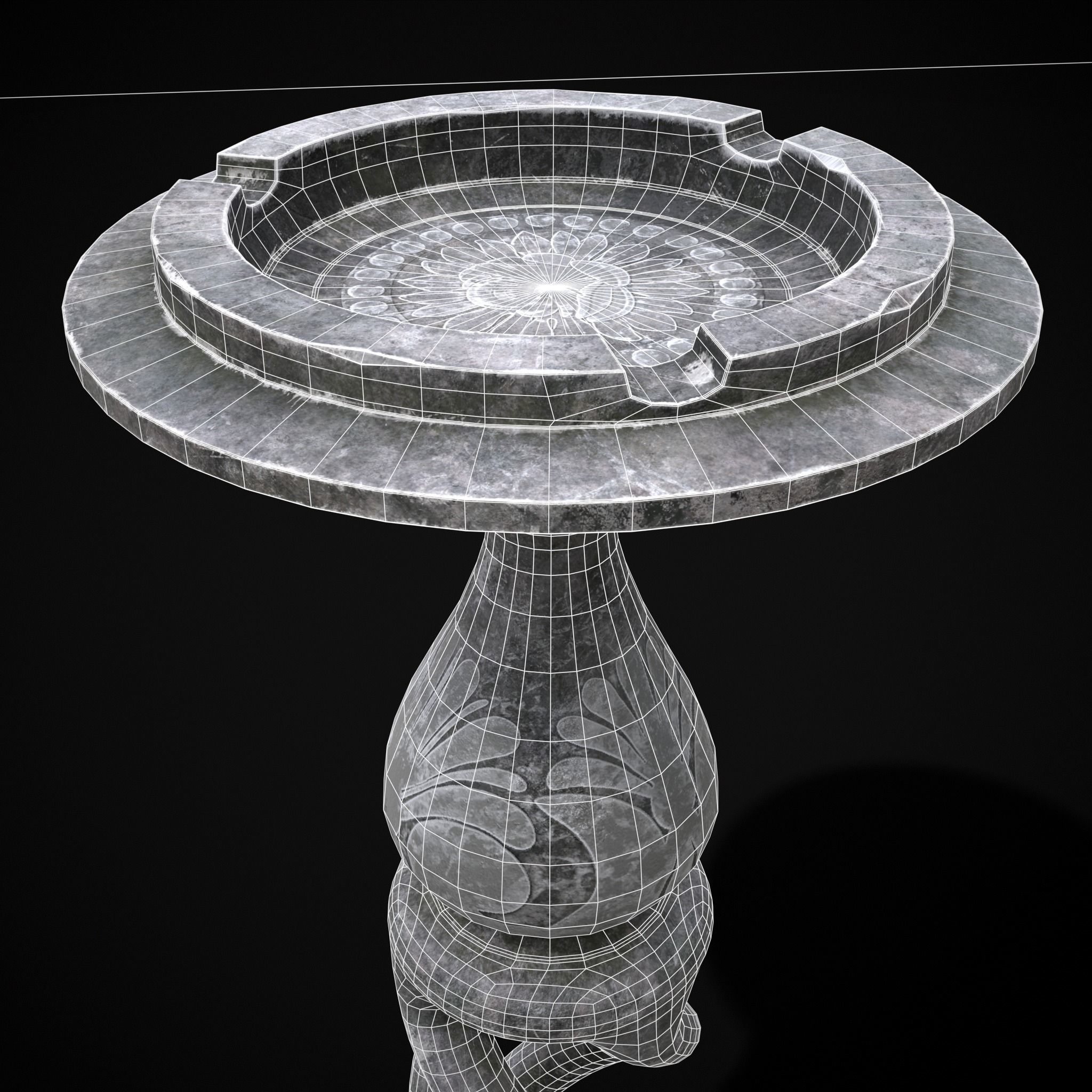 Garden Tray Low-poly 3D model_10