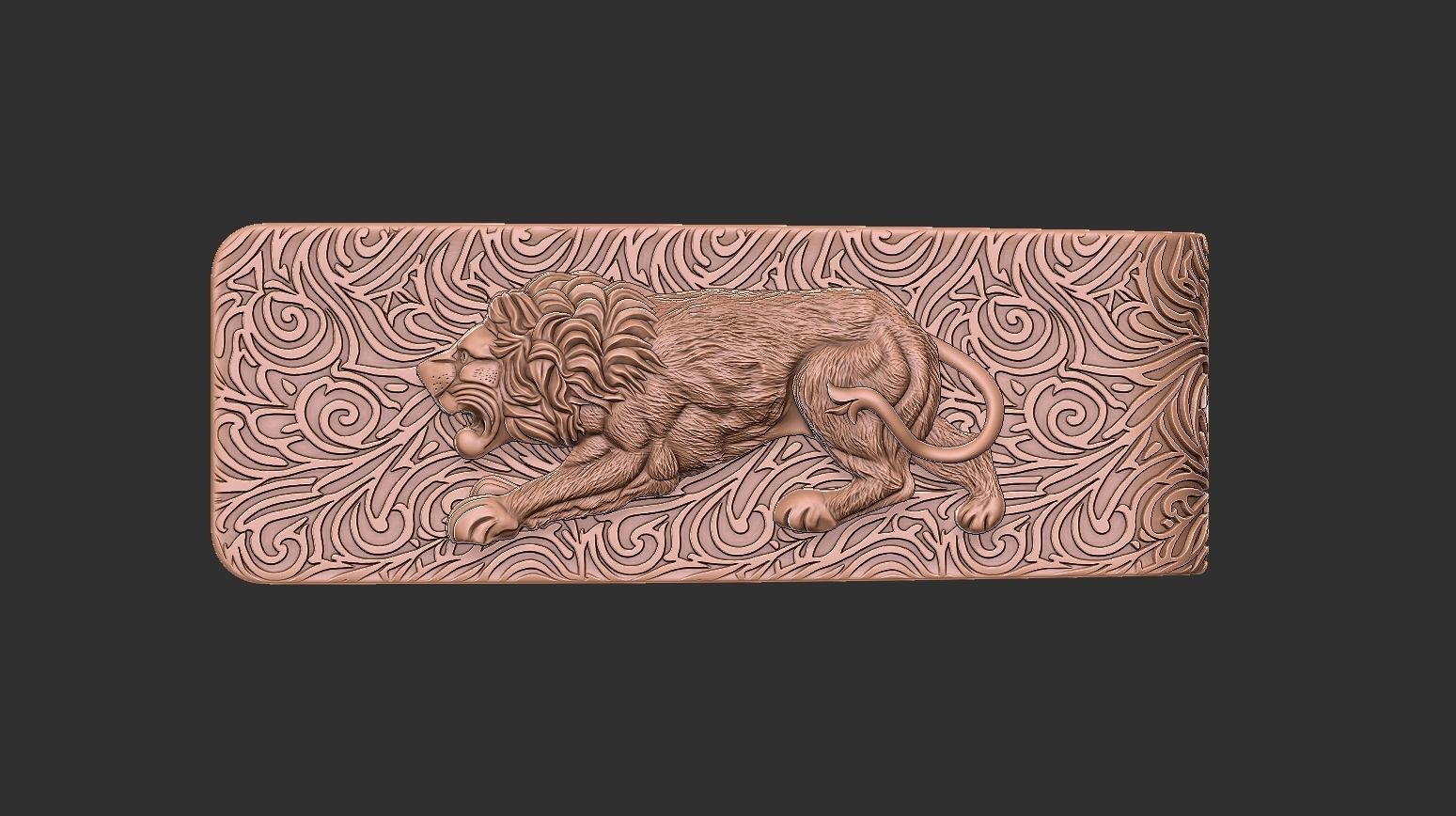 Lion money clip N4 3D print model_19