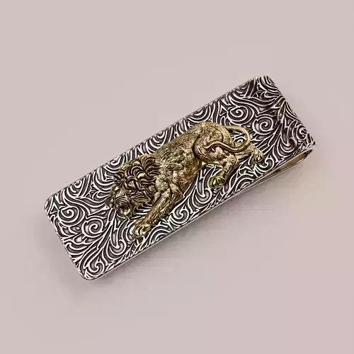 Lion money clip N4 3D print model
