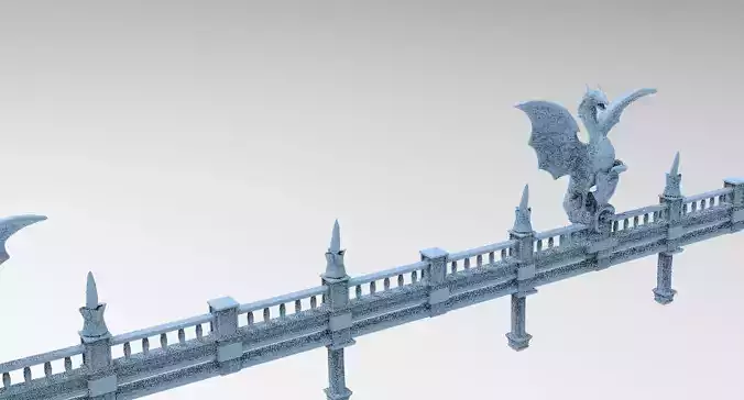 Bloodborne Inspired Dragon Bridge 1 3D model