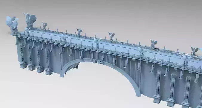 Bloodborne Inspired Dragon Bridge  3D model