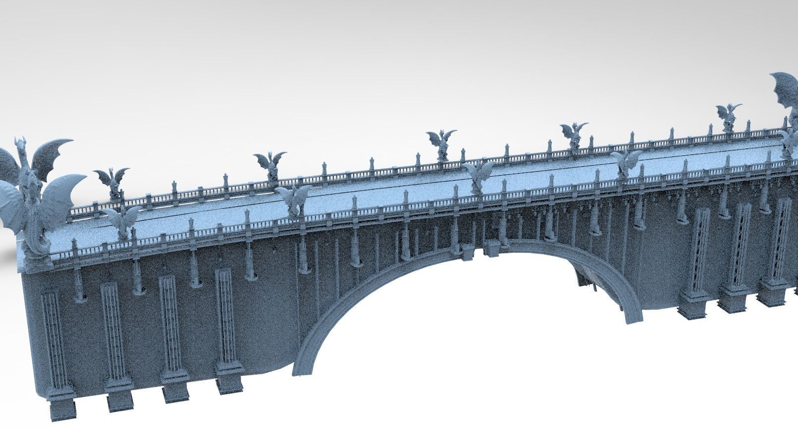 Bloodborne Inspired Dragon Bridge  3D model_1