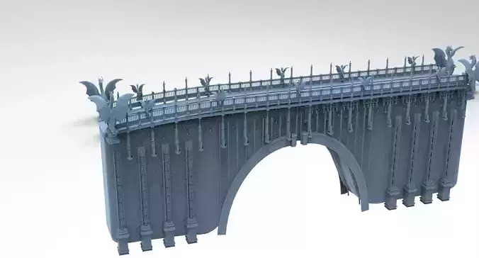 Bloodborne Inspired Dragon Bridge Tall  3D model