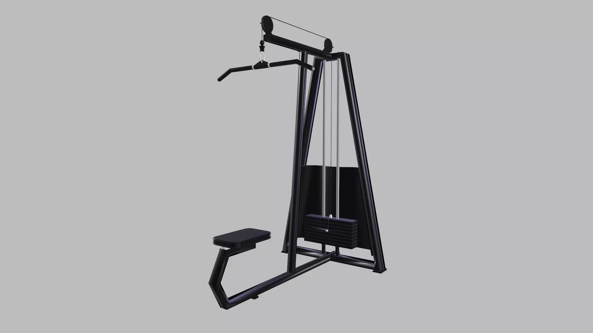 Lat pulldown machine 3D model_0