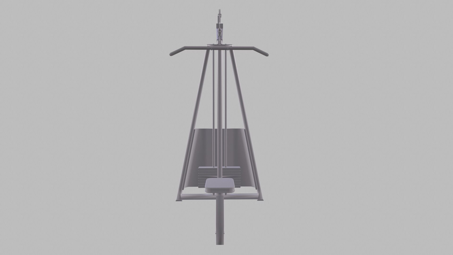 Lat pulldown machine 3D model_4