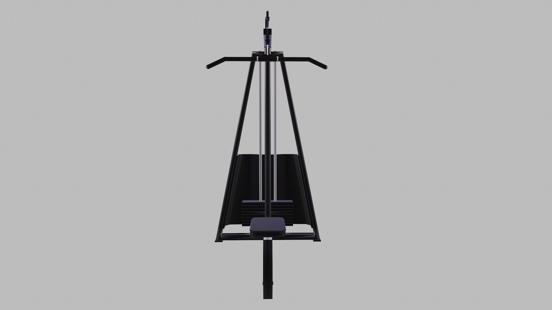Lat pulldown machine 3D model_1