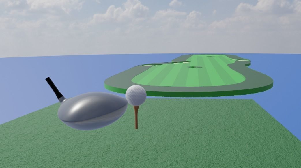 Golf Hole 3D model_2