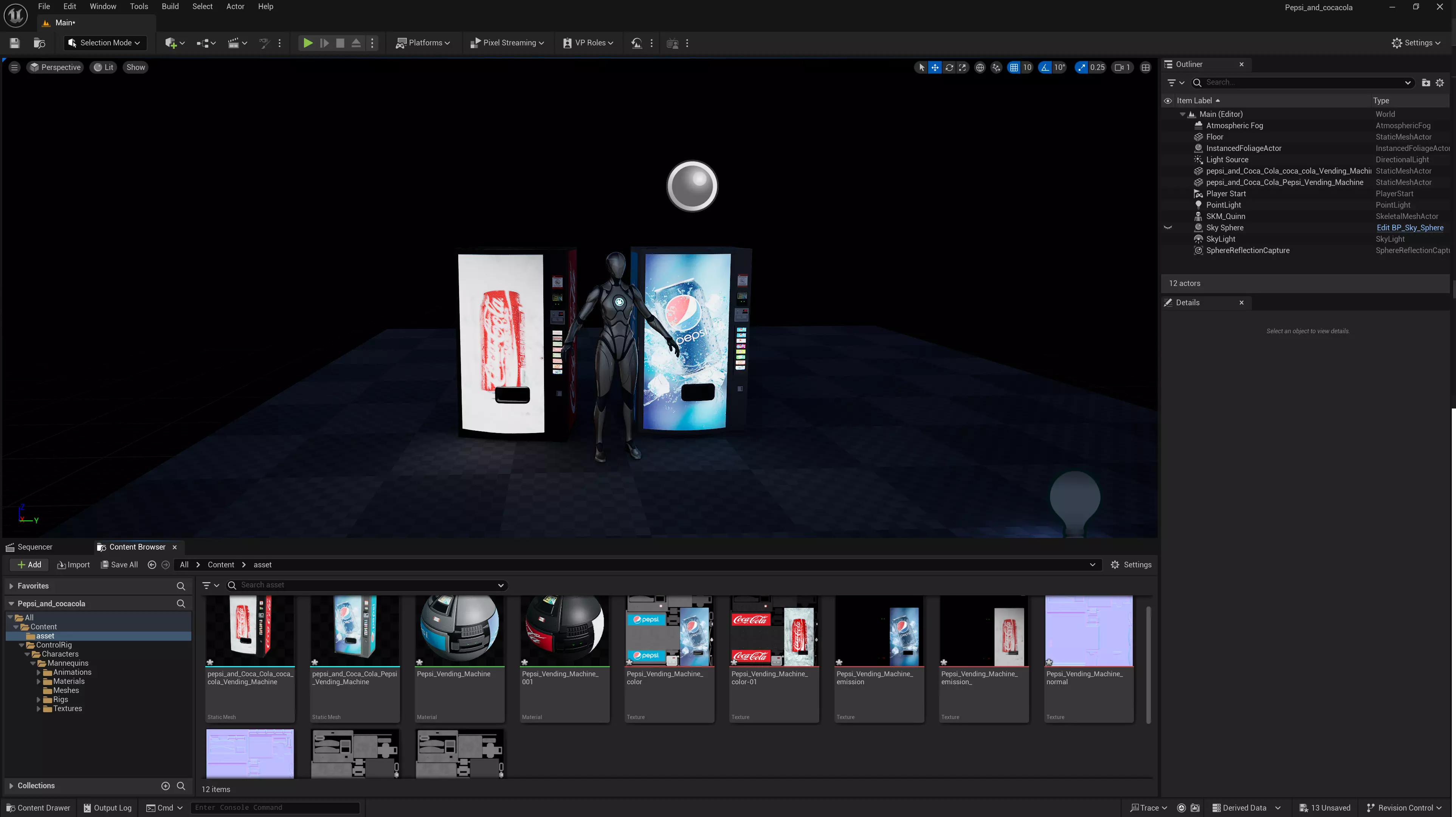 Pepsi and Coca Cola vending machine 3D model_0
