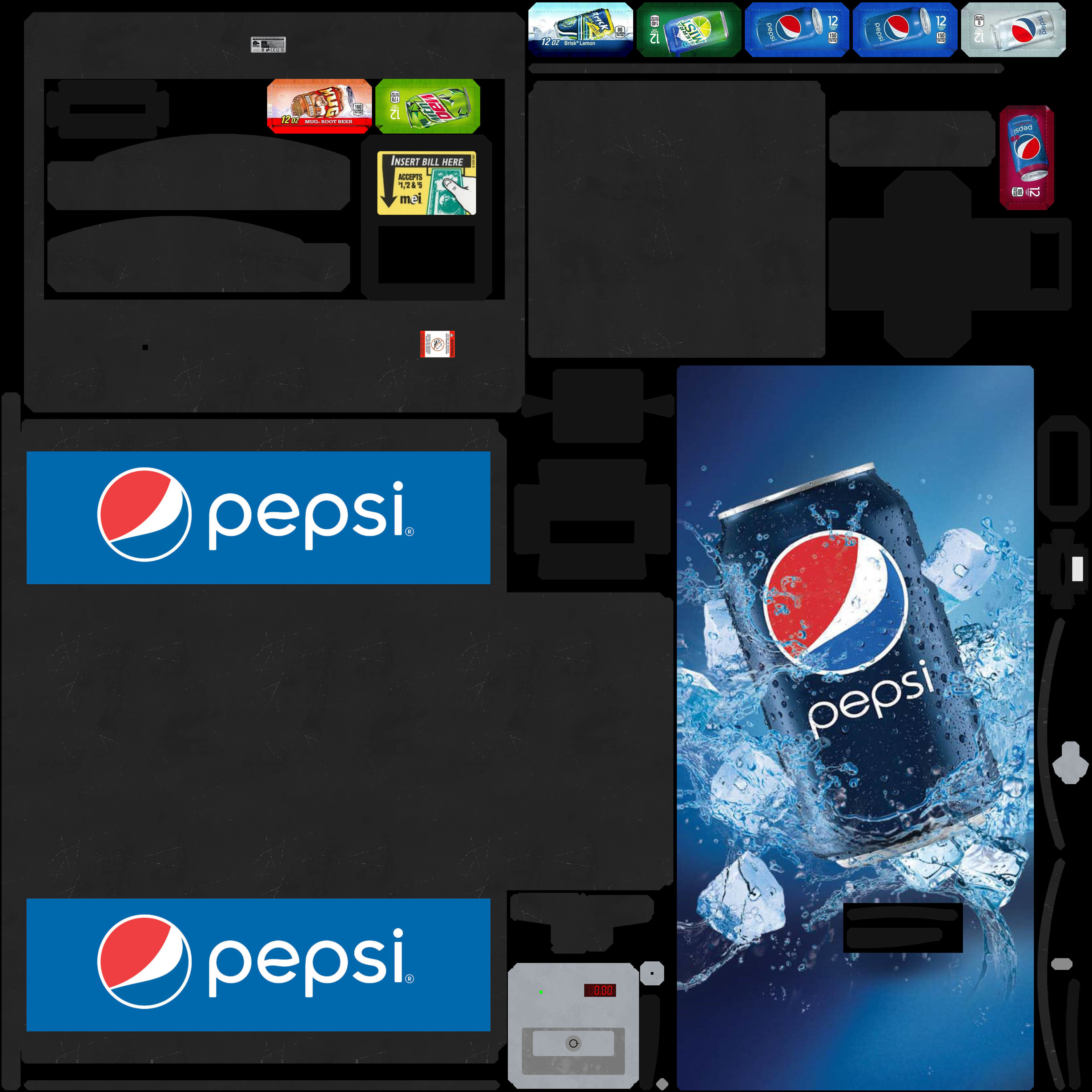 Pepsi and Coca Cola vending machine 3D model_5