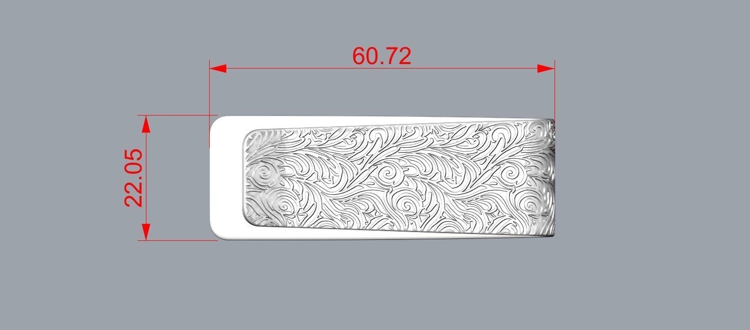 Money clip N8 3D print model_8