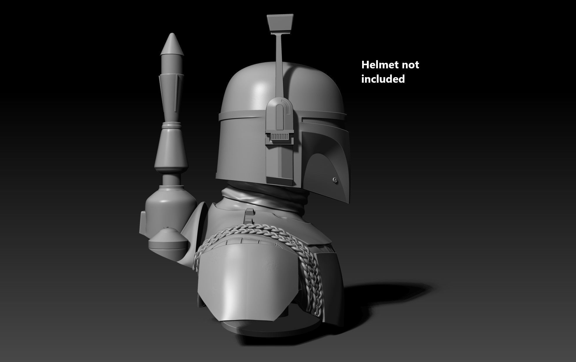 Stand for Boba Fett Helmet Original Trilogy 3D print model_8