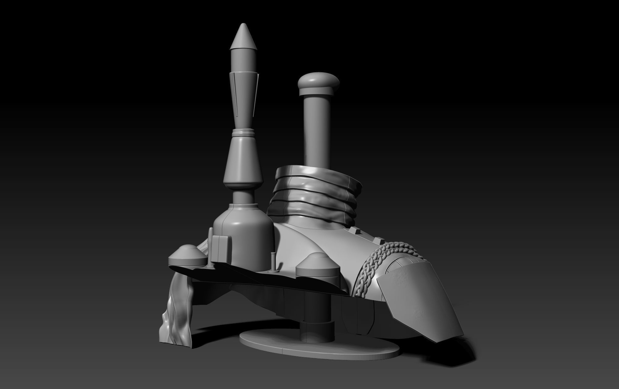 Stand for Boba Fett Helmet Original Trilogy 3D print model_5